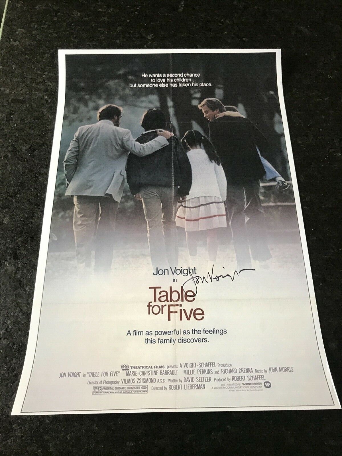 * JON VOIGHT * signed 12x18 poster * TABLE FOR FIVE * COA * 1