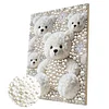 DIY Pearl Painting White Bear for Home Decor with Frame(30x40cm)