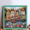 Colorful Houses-14CT Stamped Cross Stitch 40*40cm/15.75*15.75in tapestrymarket