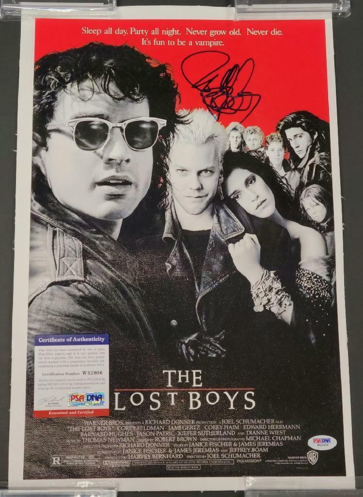 Richard Donner signed The Lost Boys 11x17 Canvas Movie Poster Photo Poster painting PSA COA