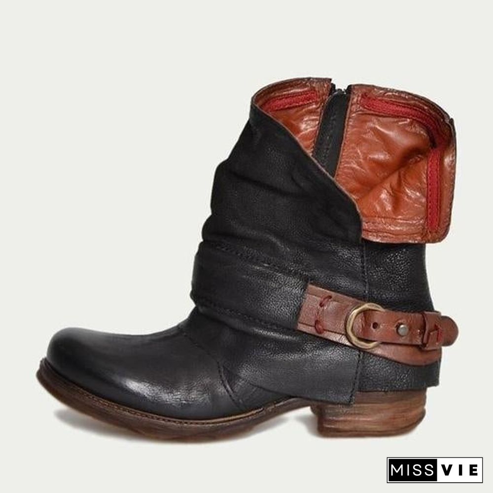 Casual Classic Comfy Zipper Booties