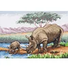 >SALE<Full Embroidery Eco-cotton Thread 11CT Printed Rhinoceros Cross Stitch 70x55cm