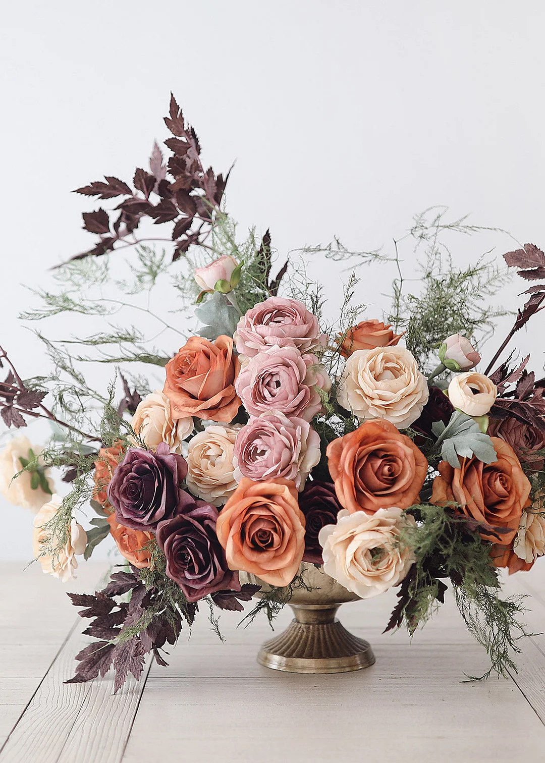 Fake Rose in Terracotta - 21.5"