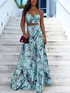 Empire Floral Printed Two-Piece Suits
