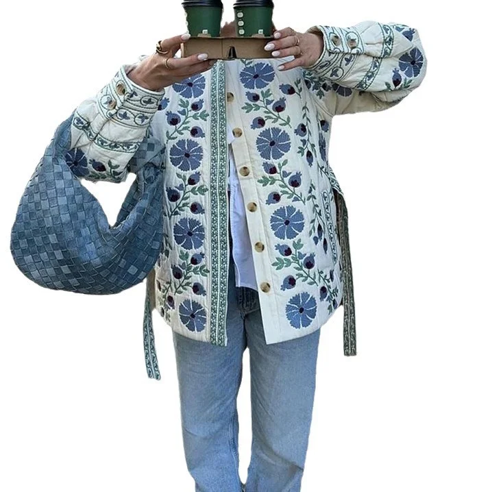 Toloer New Autumn And Winter 2024 Women's Fashion Printing With Waist Coat Cotton Clothing-Outfit Ideas