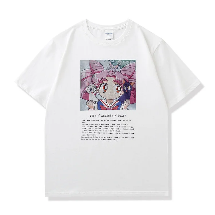 Chibiusa Tsukino Diana Artemis Luna T-shirt - Gotamochi Kawaii Shop, Kawaii Clothes