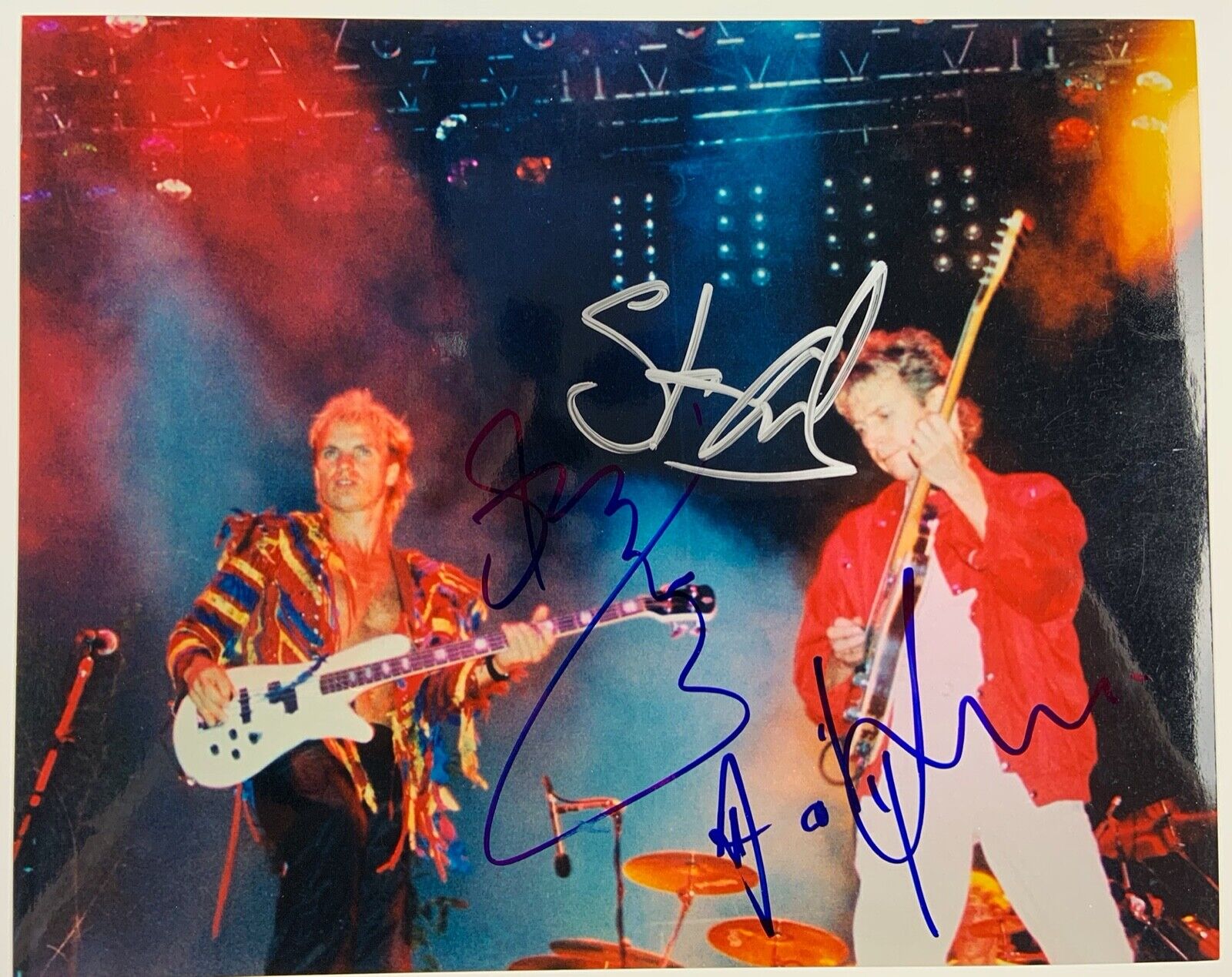 The Police JSA Signed Autograph Photo Poster painting Sting Andy Summers Stewart Copeland 8 x 10