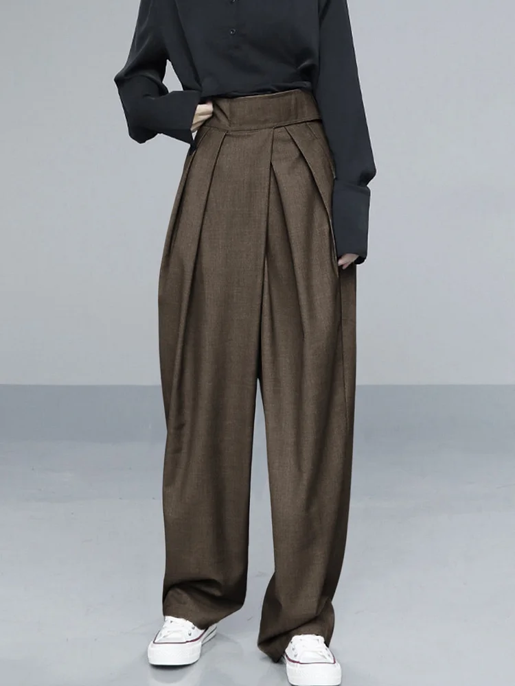 Hook-and-Loop Fastener Wide Leg Velcro Pants QueenFunky