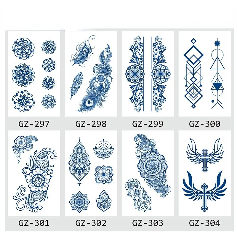 Net Red Herbal Juice Semi-permanent Waterproof Sweat-proof Tattoo Masking Scar Tattoo Sticker Herbal Juice Tattoo Sticker