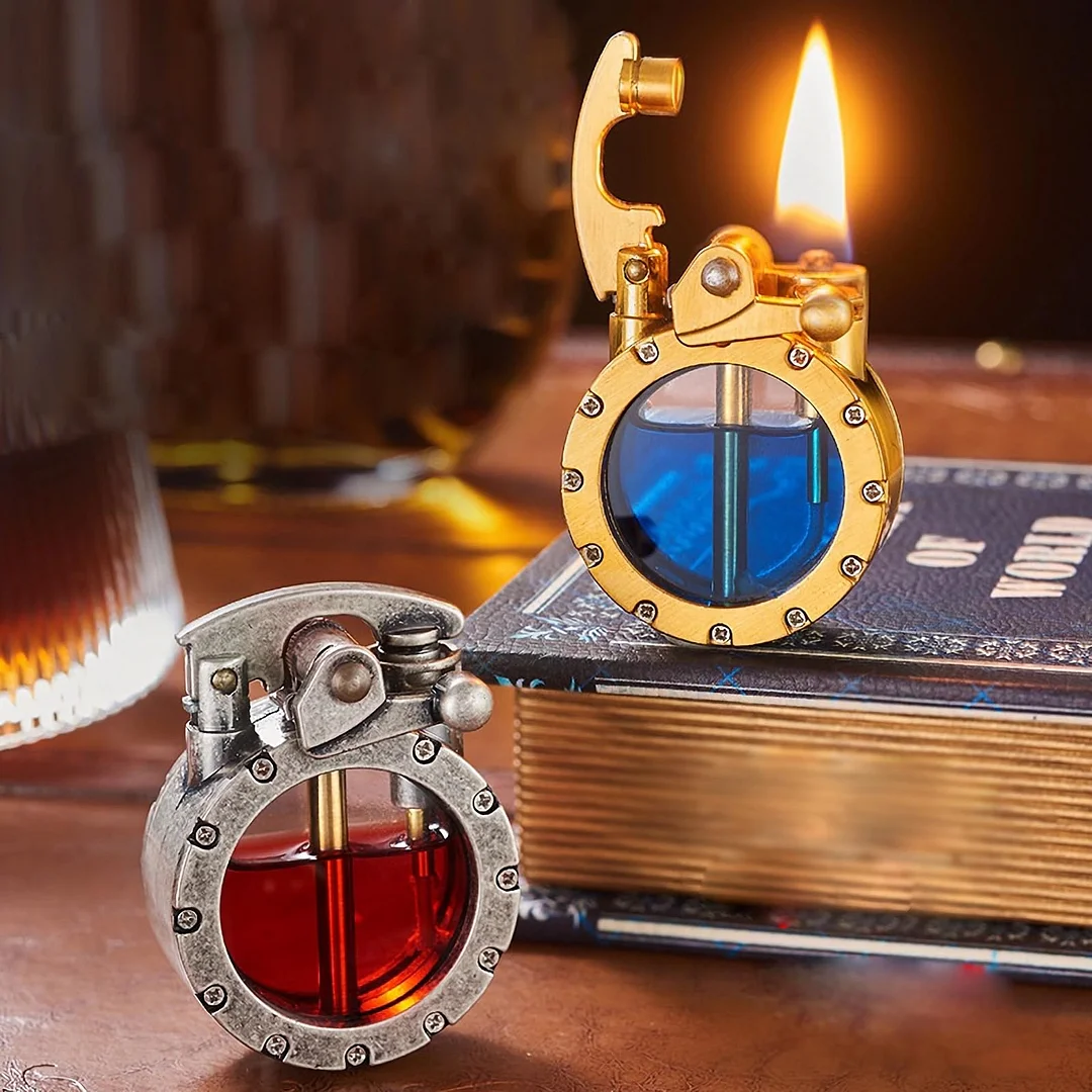 ✨Vintage Trench Transparent Kerosene Antique Steampunk Lighter