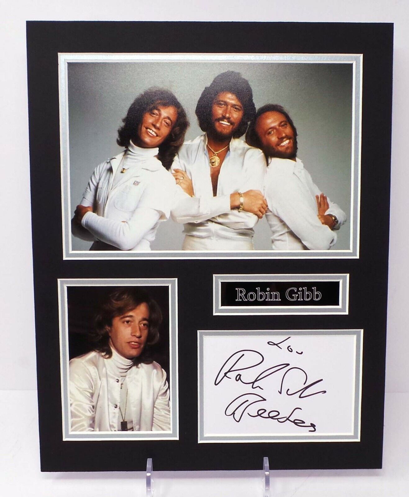 Robin GIBB The Bee Gees RARE Signed & Mounted Photo Poster painting Display 1 AFTAL RD COA