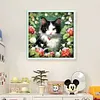 Flowers And Cats-11CT Stamped Cross Stitch 50*50cm/19.69*19.69in