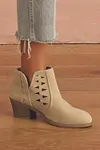 Women's Elegant Cut Out Suede Pointed Toe Heeled Ankle Boots