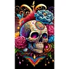 (40*70cm)Skeleton - Round AB Drill Diamond Painting