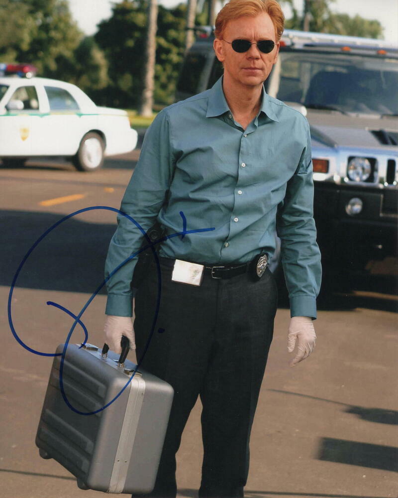 DAVID CARUSO SIGNED AUTOGRAPH 8X10 Photo Poster painting - NYPD BLUE, HORATIO CAINE CSI:MIAMI