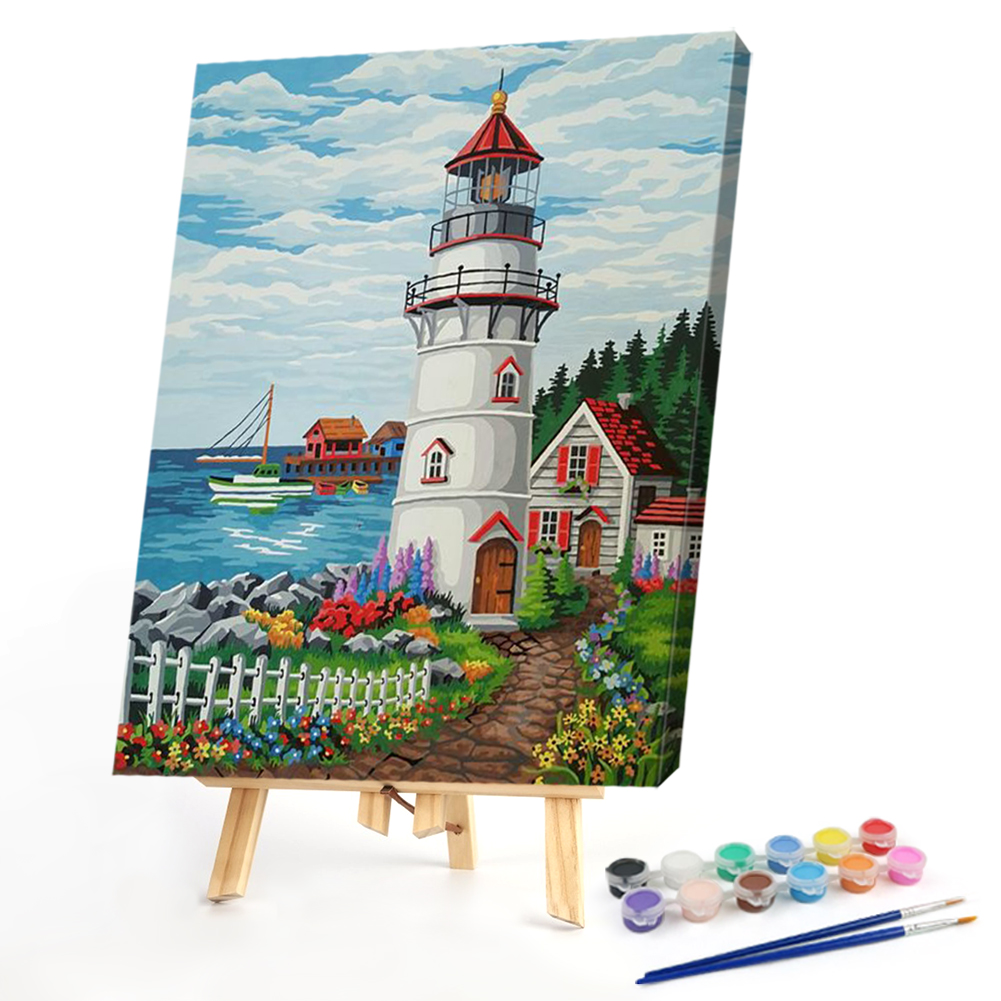 

40*50CM - Paint By Numbers - Lighthouse, 501 Original