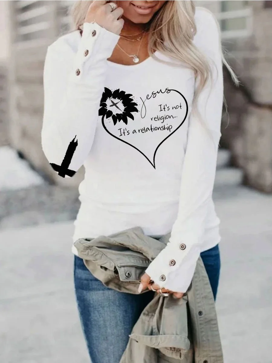 Dear Person Behind Me, Jesus It's No Religion It's A Relationship T-shirt