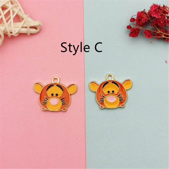 4 Style Animal Pendant Charms, Gold Enamel Ladybug Charm, Animal Tiger charm,Metal Bear Charms/ Pendant/Earrings /Jewelry Making/DIY