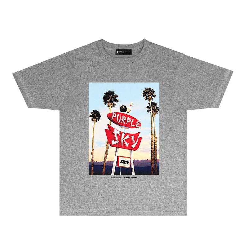 Purple 2023 new fashion T-shirt short sleeves