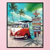 Beach Van - 11CT Stamped Cross Stitch - 40*50cm