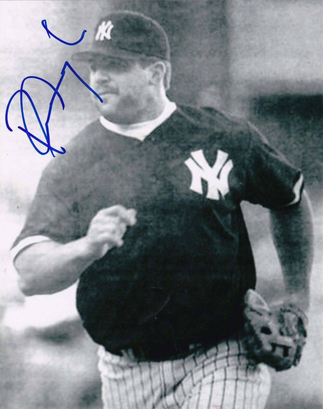 PETE INCAVIGLIA NEW YORK YANKEES ACTION SIGNED 8x10