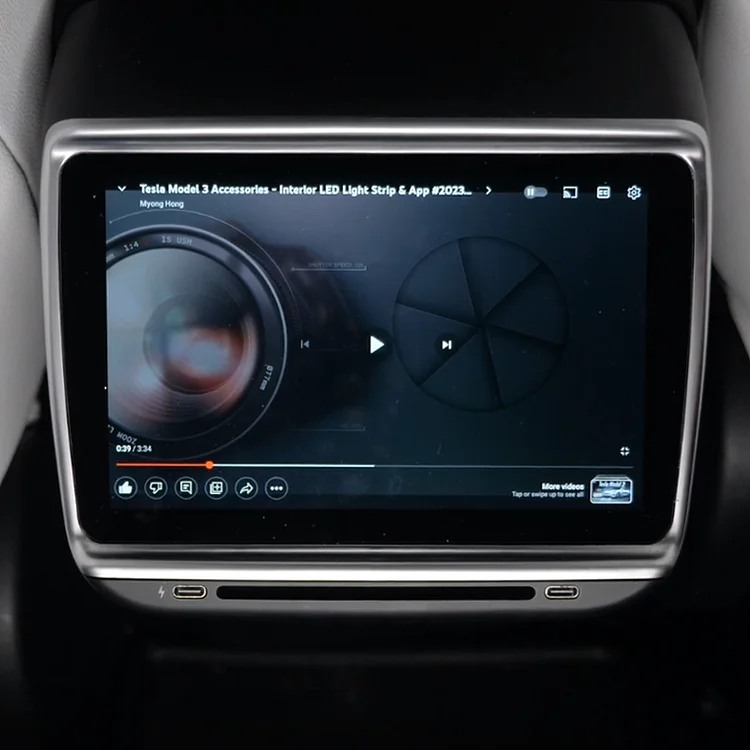 Rear Entertainment & Climate Control Display For Tesla Model 3/Y (Dual  Vents & Phone Mirroring) 