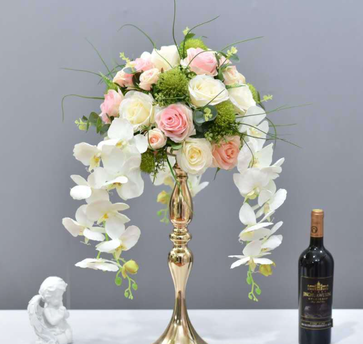 20" Metal Candlestick Flower Vase Wedding Decor