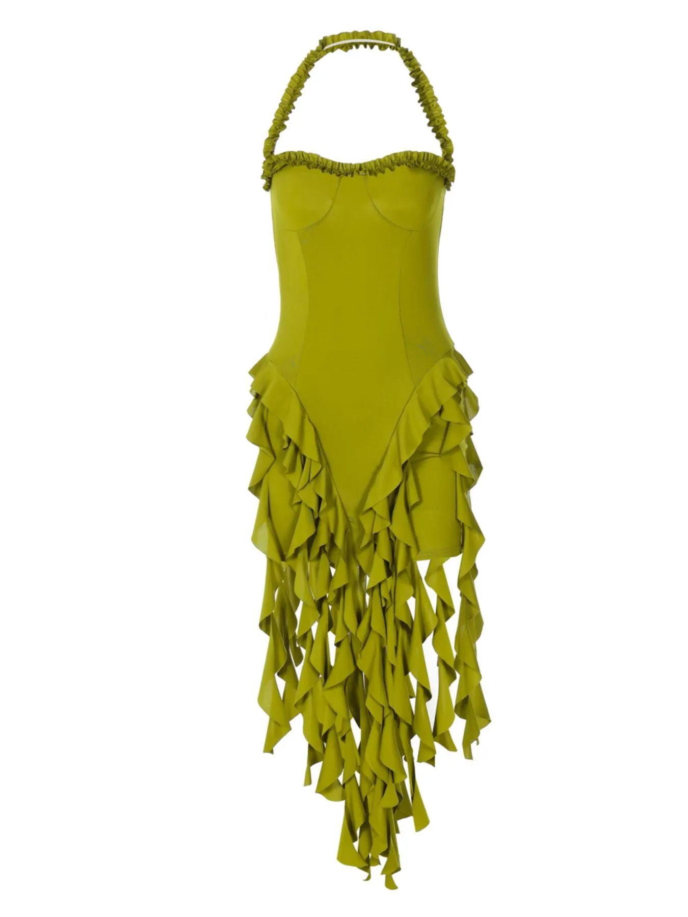 Women's Plain Ribbon Halter Neck Ruffle Hem Bodycon Dress, Sexy Y2K Octopus Dress, Chic Backless Sleeveless Mini Dresses for Party Club Dating Wear, Ladies Summer Fashion Clothes, Valentine's Day Gift for Girl Women's Plain Ribbon Halter Neck Ruffle Hem Bodycon Dress, Sexy Y2K Octopus Dress, Chic Backless Sleeveless Mini Dresses for Party Club Dating Wear, Ladies Summer Fashion Clothes, Valentine's Day Gift for Girl