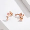 Sterling Silver Flamingo Stud Earrings