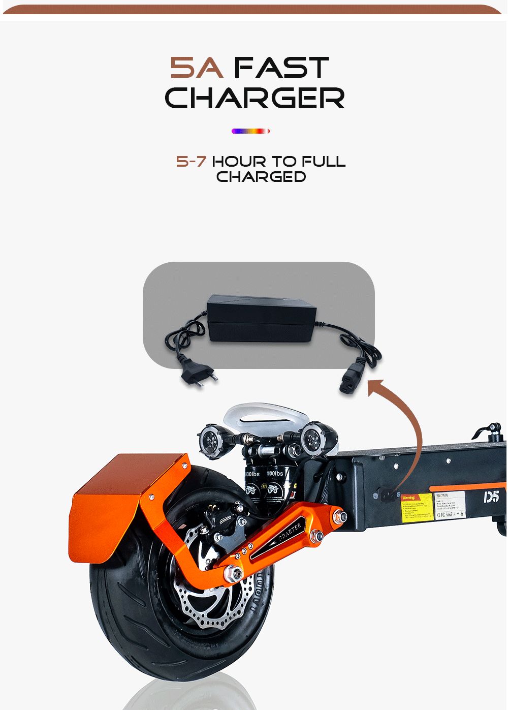 OBARTER D5 Electric Scooter 12 inch Vacuum Tire 2*2500W Motor Removable 35Ah Battery for 60-120km Super Range