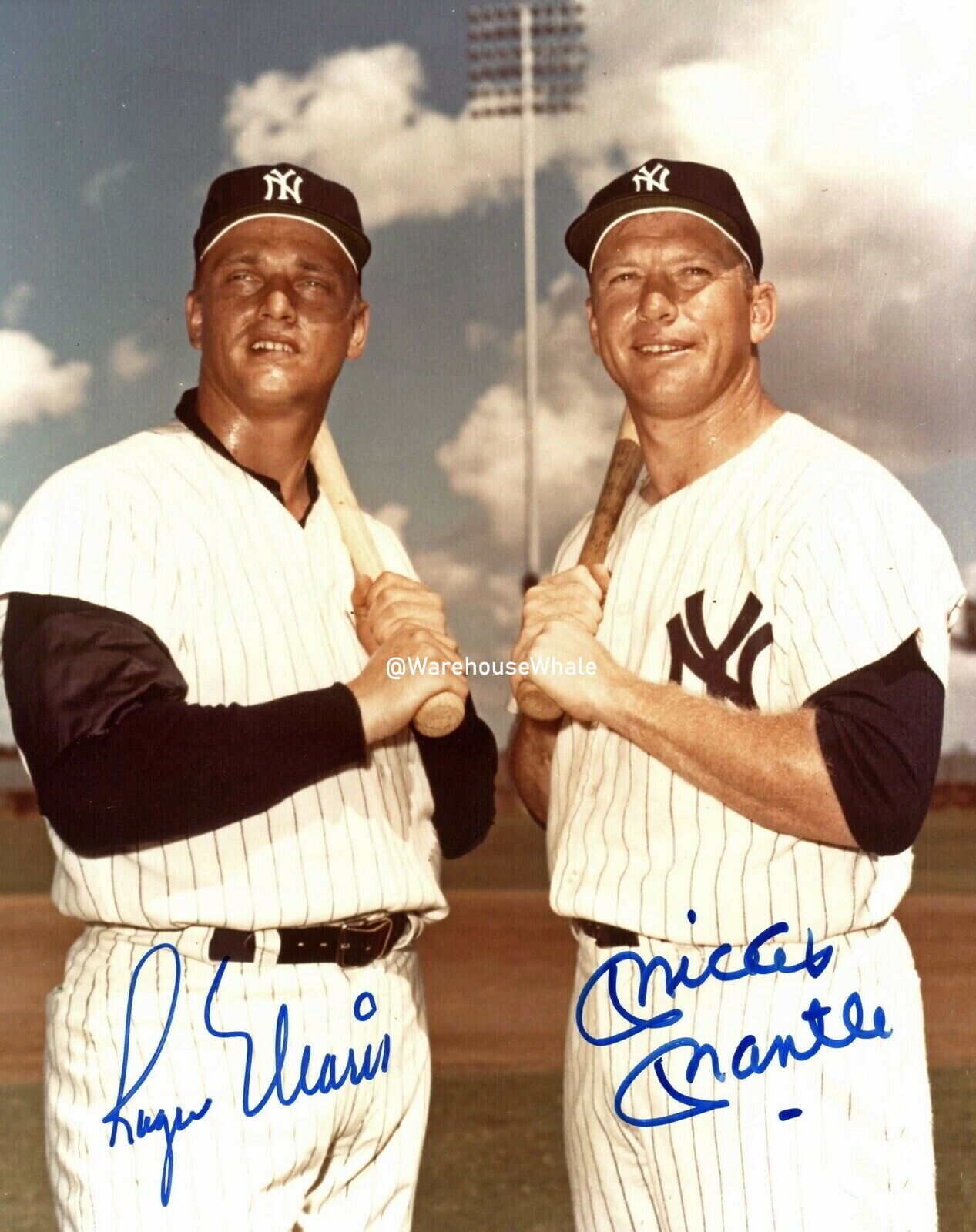 Mickey Mantle & Roger Maris Autographed Signed 8x10 Photo Poster painting HOF NY Yankees REPRINT