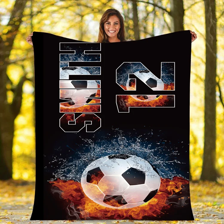 Personalized Soccer Blanket For Comfort & Unique|BKKid224