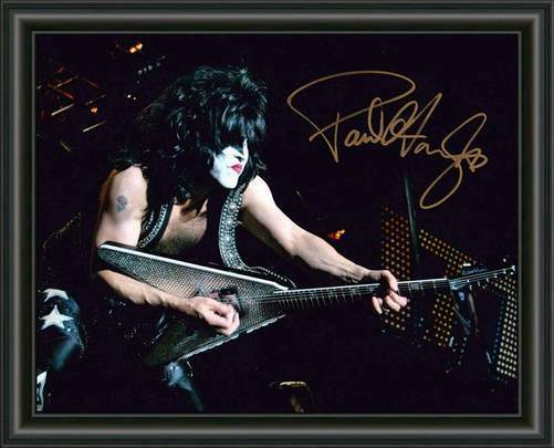 KISS - PAUL STANLEY SIGNED PRINT - A4 AUTOGRAPHED Photo Poster painting POSTER -  POSTAGE