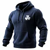 Men's Vintage Shamrock St. Patrick's Day Pocket Long Sleeve Hoodie by Inlyline