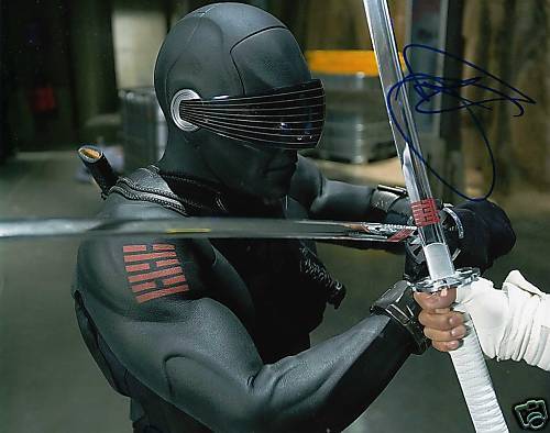 RAY PARK SNAKE EYES GI JOE SIGNED 8X10 PICTURE *PROOF