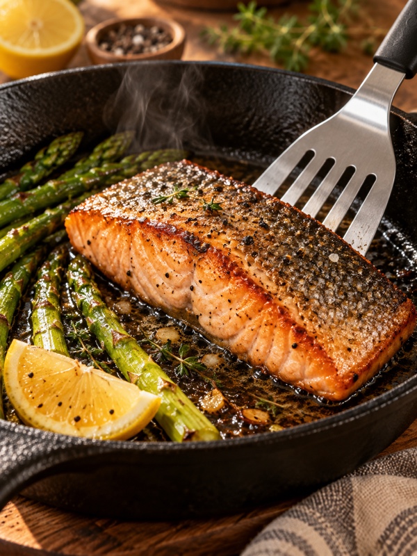 Pan-seared salmon