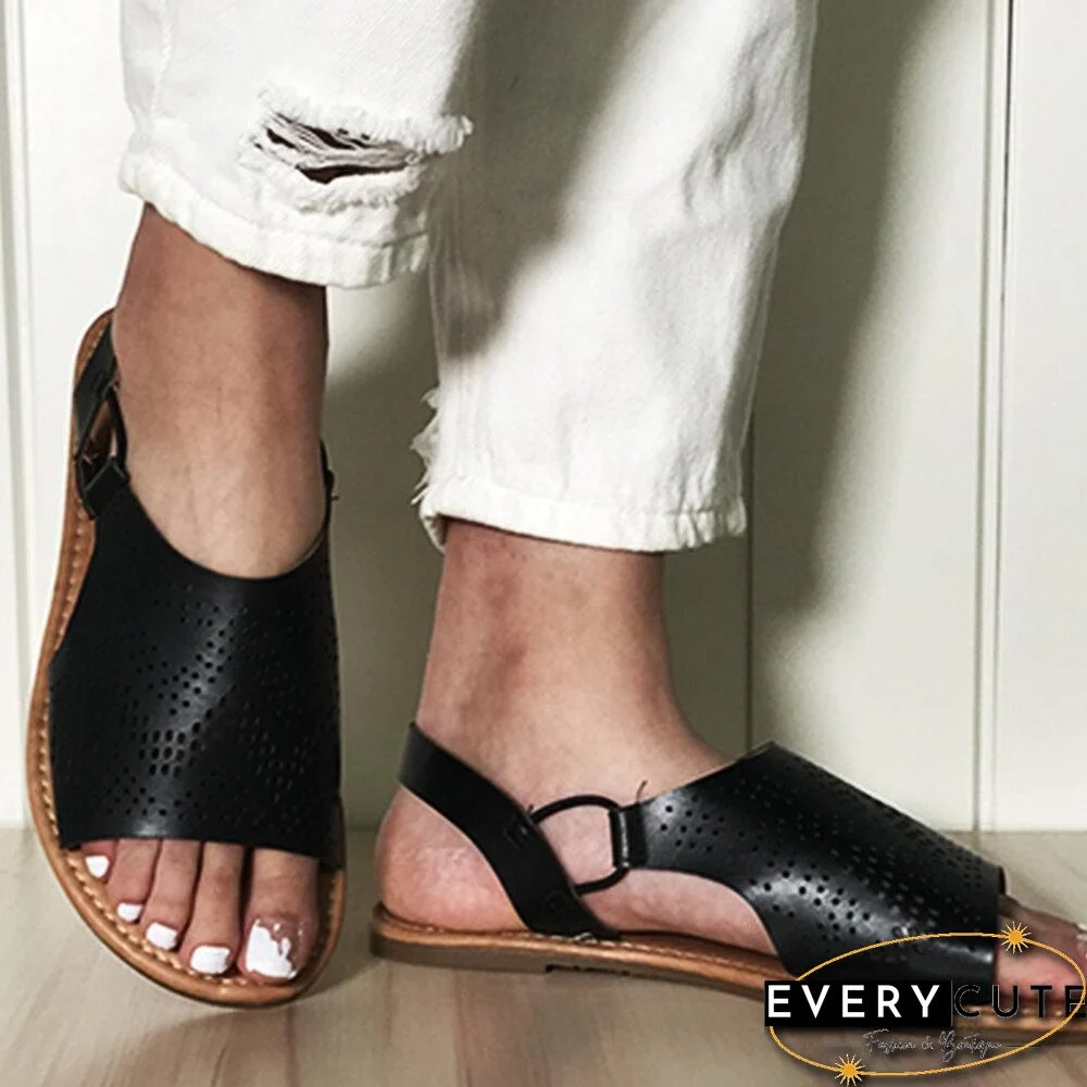 Hollow Outdoor Women Flat Sandal
