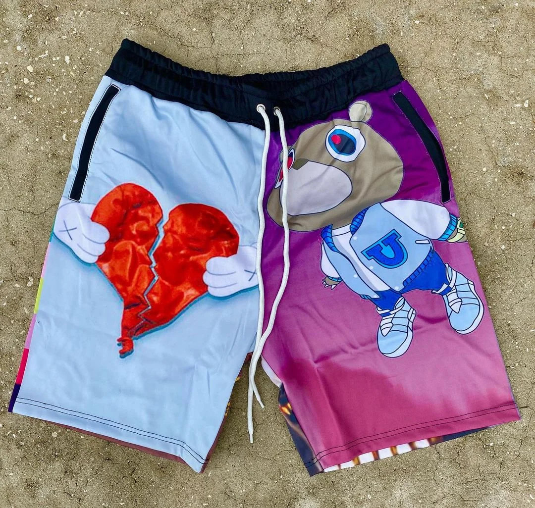 Casual personality printed sports shorts men
