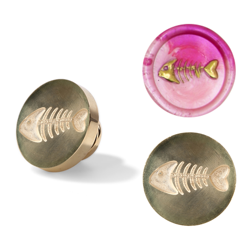 

25MM Fish Bone Sealing Wax Stamp Head, 501 Original