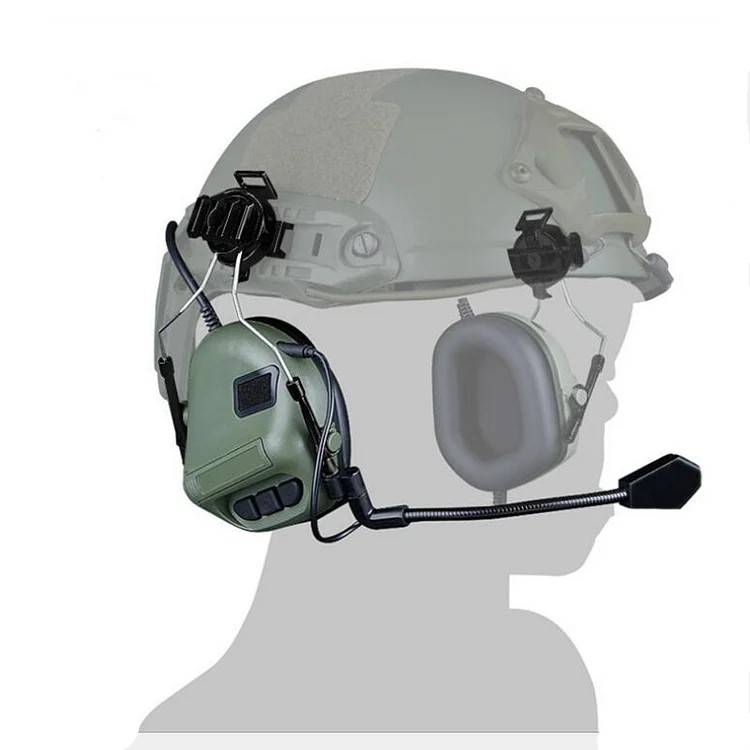 Pickup Noise Reduction Version Fifth Generation Chip Tactical Headset with ARC Rail Adapter Hearing Protection with Gel Ear Pads 