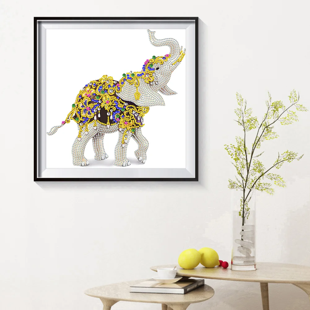 Diamond Painting - Partial Special Shaped Drill - Elephant(30*30cm)