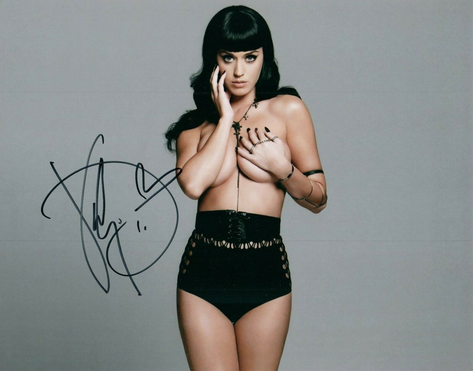 Katy Perry Topless Sexy Singer Teenage Dream Prism Signed 8x10 Photo Poster painting COA Proof 4