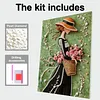 Kit de peinture &eacute;l&eacute;gante pour dames adultes pour adultes : id&eacute;es cadeaux pour d&eacute;butants, d&eacute;corations murales pour la maison, peintures de perles, arts plastiques, 30x40cm avec cadre