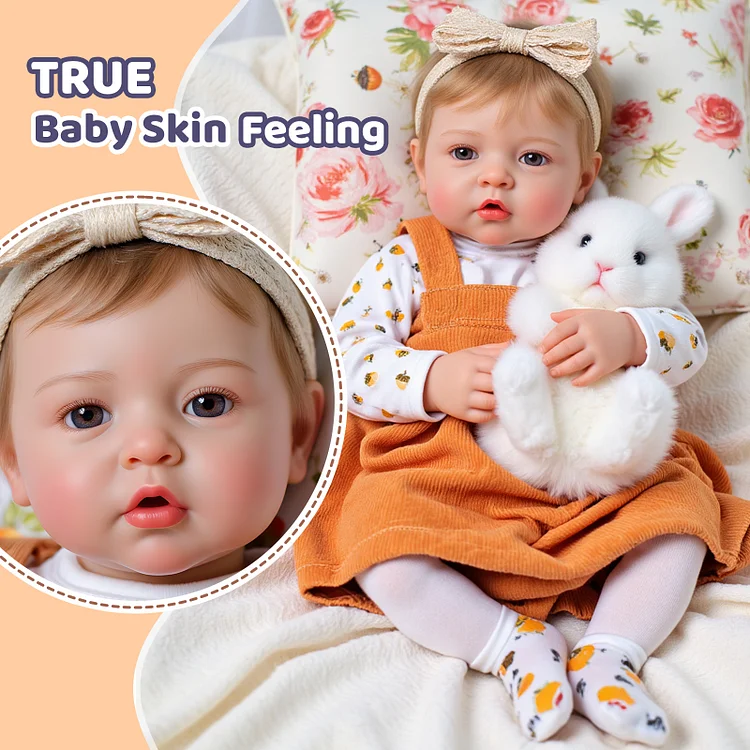 Babeside Quiet Reborn Baby Suri 17" Little Infant Girl Best Gift for Kids with Heartbeat Coos and Breath