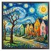 Colorful House-11CT Stamped Cross Stitch 45*45cm/17.72*17.72in