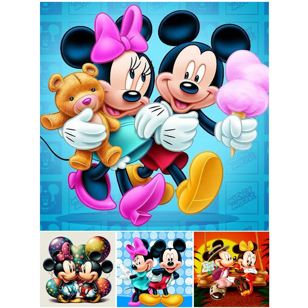 4pcs Diamond Painting - Full Round Drill - Mickey Mouse(Canvas|30*30cm)
