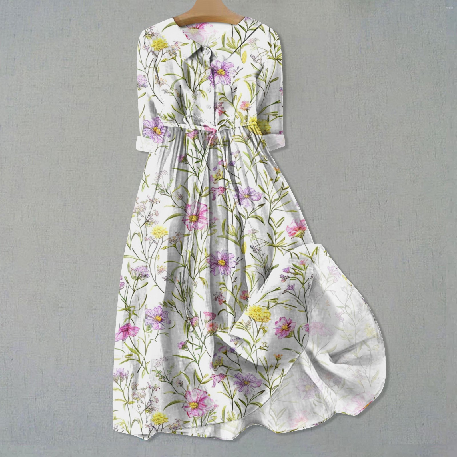 Nulclover Sleeveless Tunics Flower Dress Bohemian Summer Dress Long Sleeve Plain Floral A Line Dresses For Women платье женское вечернее
