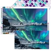 (US Local)2pack 5D DIY Full Round Drill Big Size Diamond Painting Aurora Kit Home Decor Art 70x40cm
