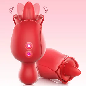 Rosie Tongue-Licking and Vibrating Rose Toy - 2-in-1 Pleasure for Women