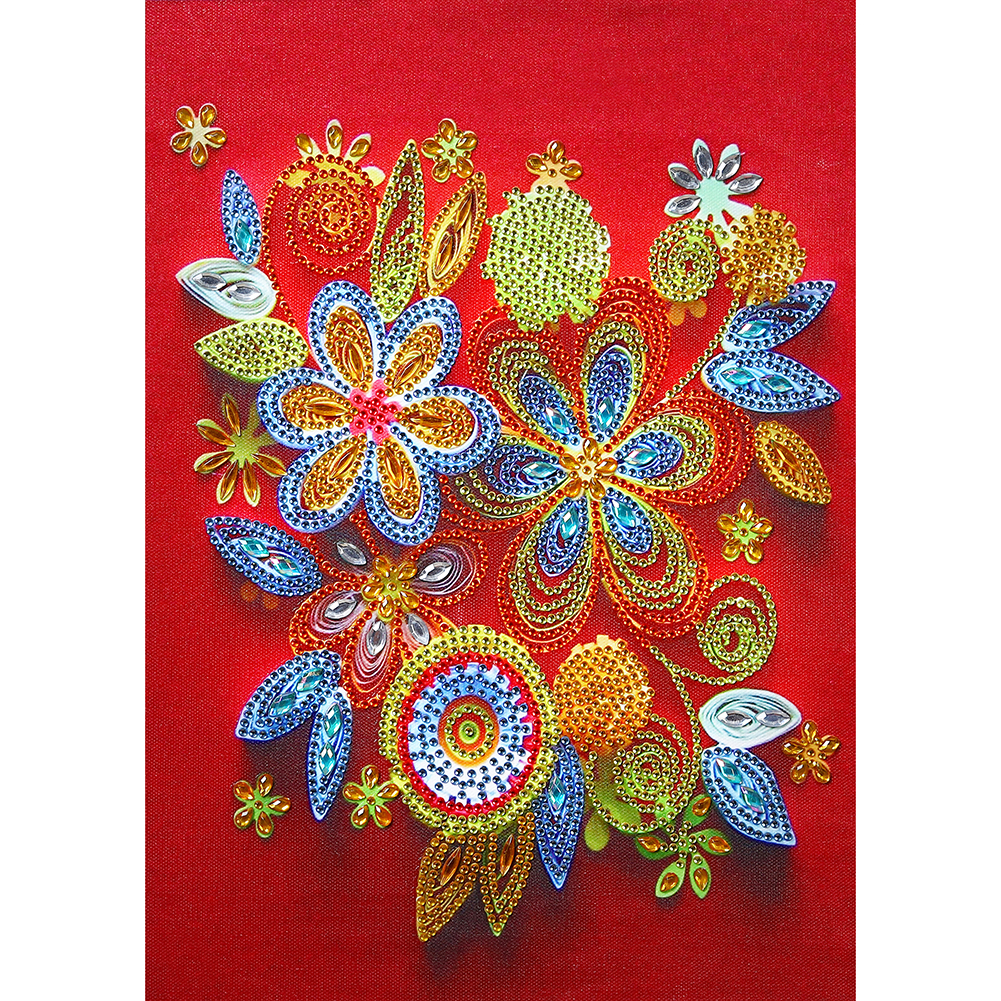 

Flower Quilling Paper - Special Shaped Diamond Painting - 30*40CM, 501 Original